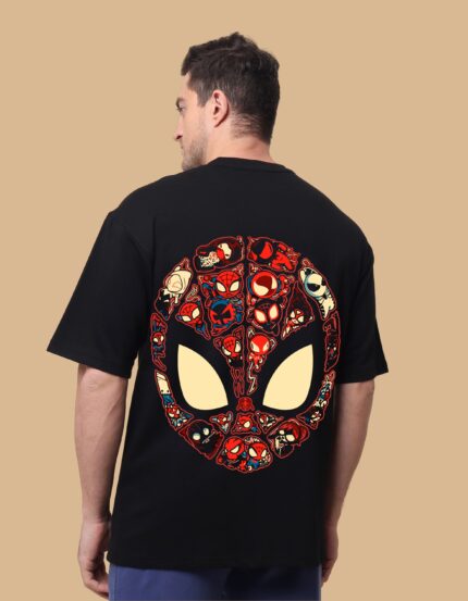 Multiverse Spider Mask Graphic Oversized T-Shirt
