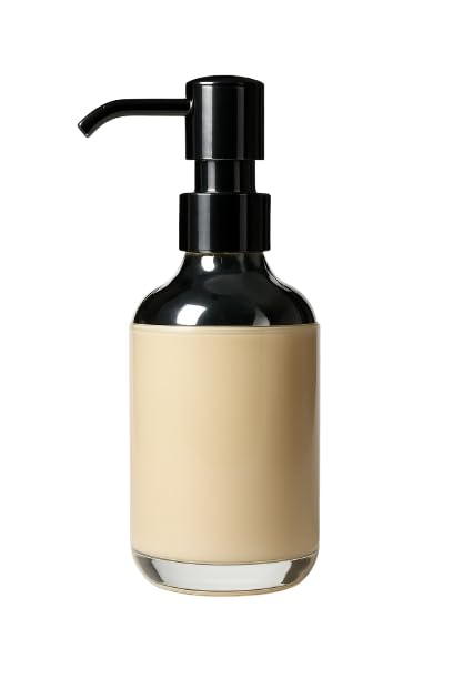 Refillable Soap Dispenser Pump Bottle – Modern Lotion & Liquid Soap Dispenser with Chrome Finish for Bathroom, Kitchen & Office (Cream)